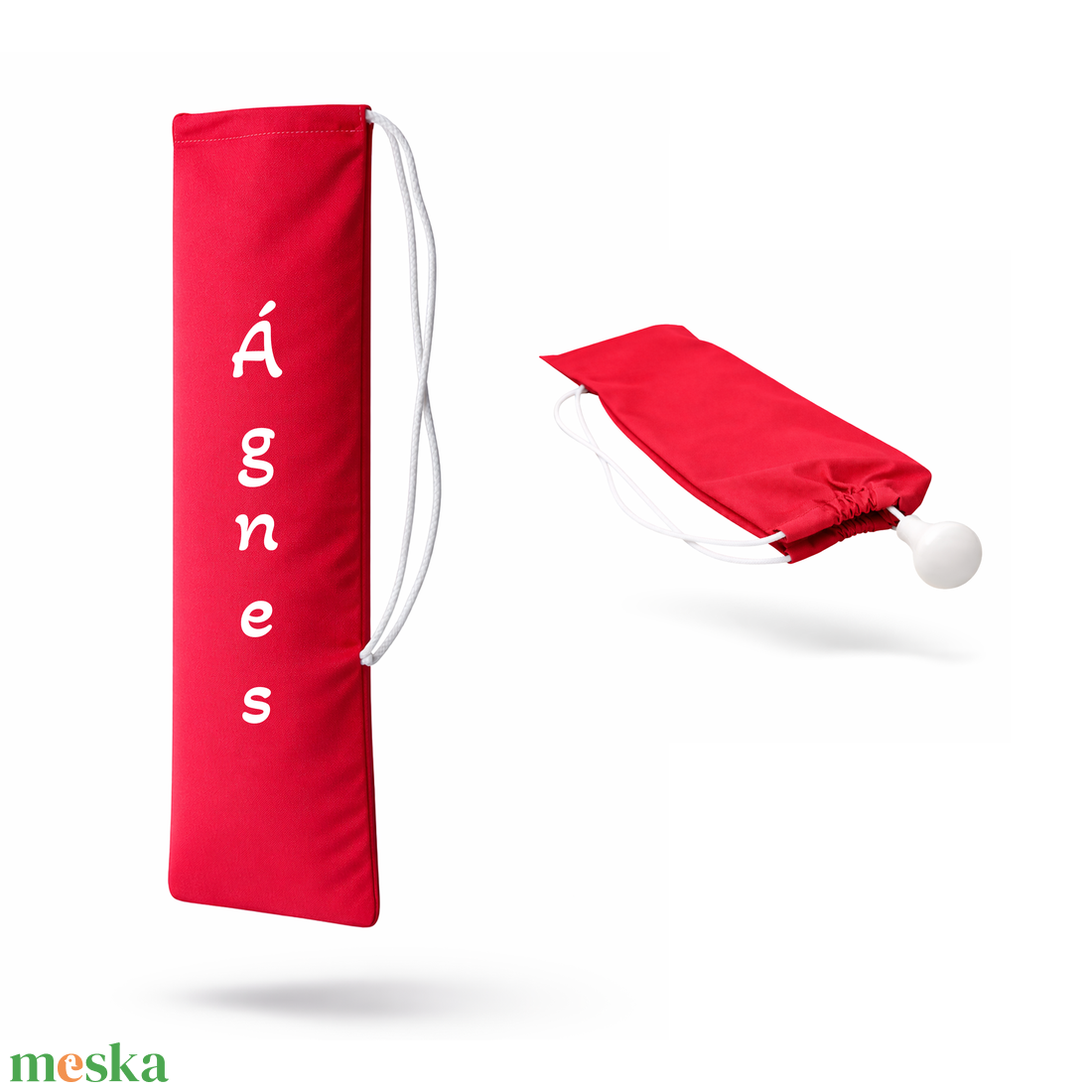 Mazsorett bottartó névvel és/vagy logóval (piros) - táska & tok - hátizsák - tornazsák, gymbag - Meska.hu