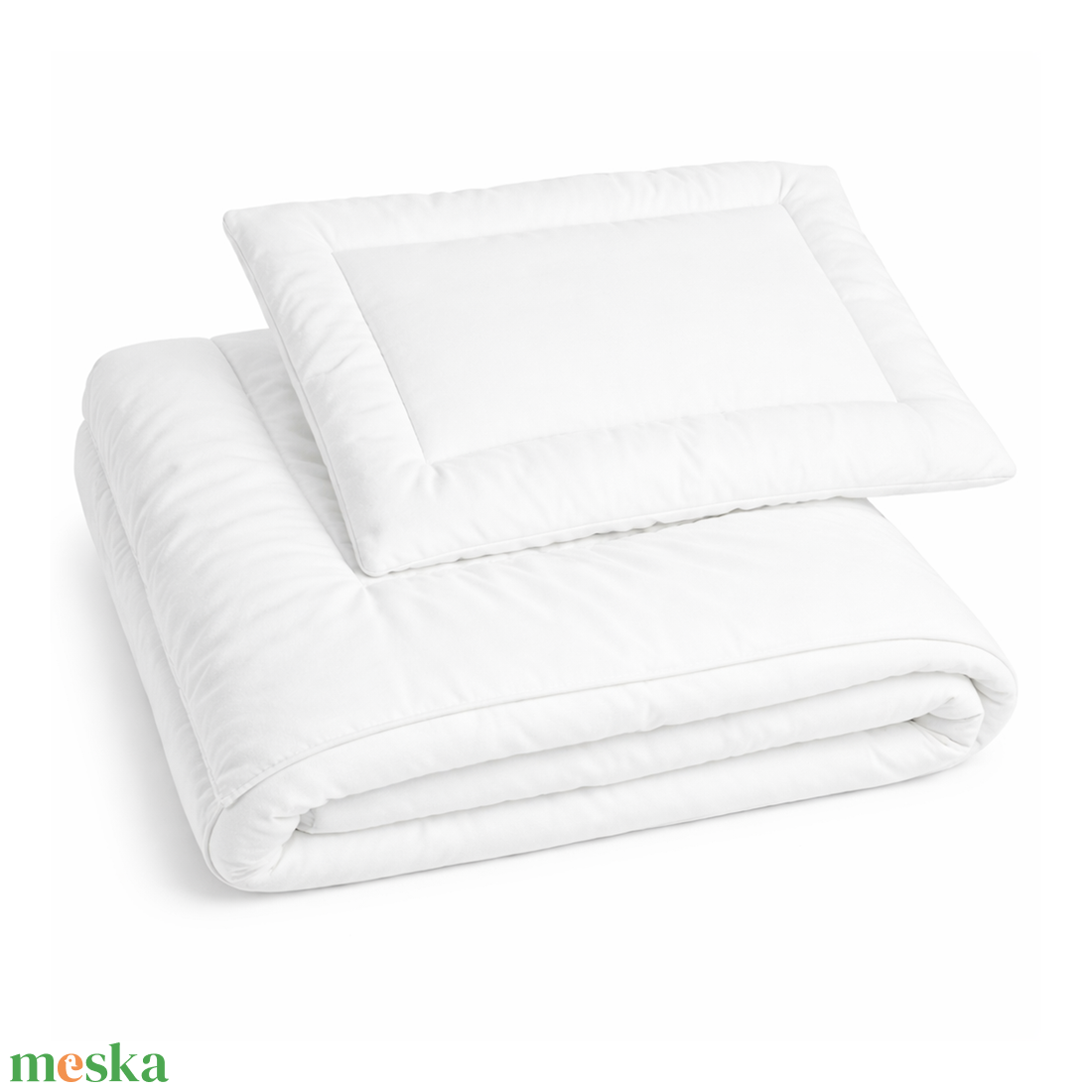 Fehér gyerekágynemű szett (takaró + párna) - játék & sport - ovis felszerelés - ovis ágynemű - Meska.hu