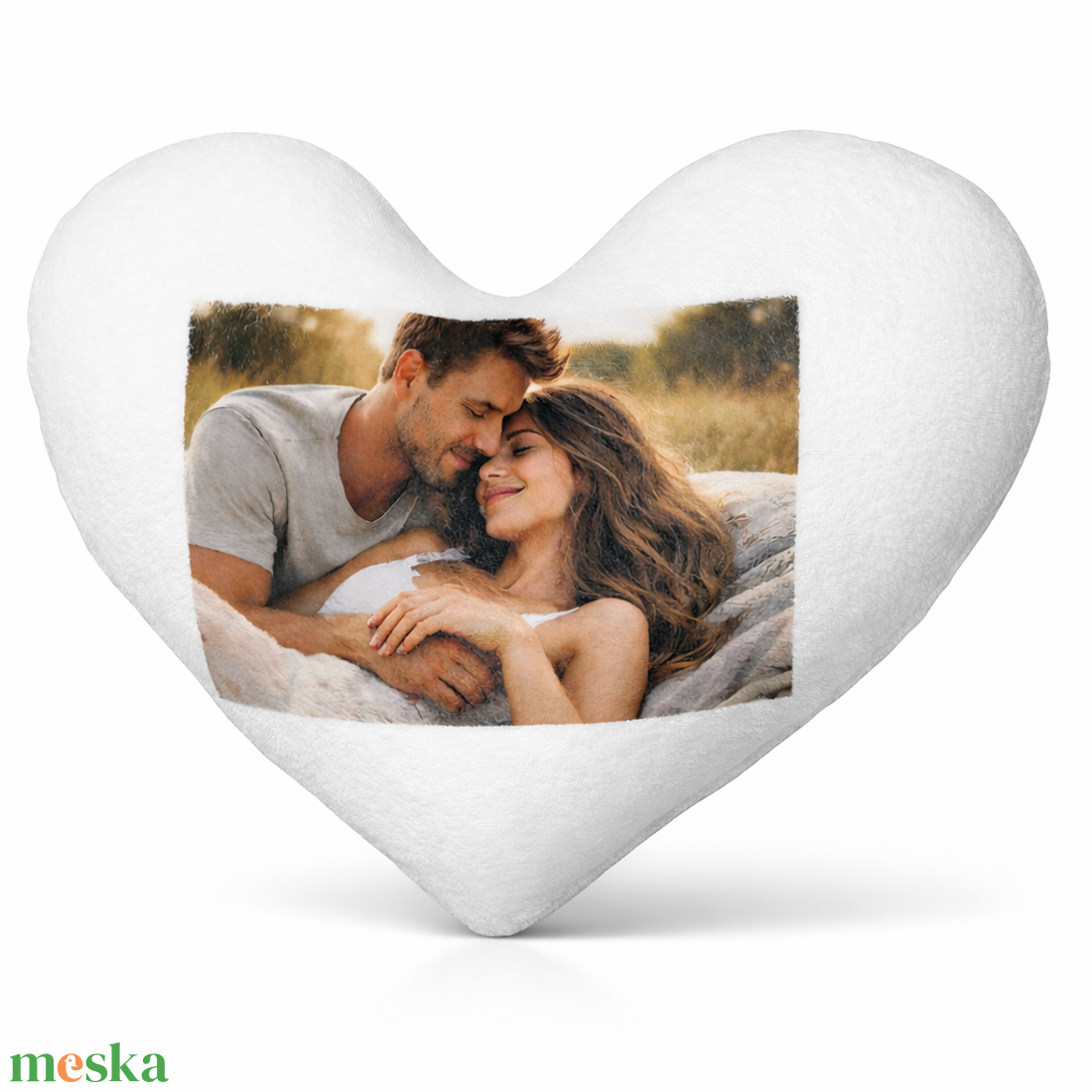 Szív alakú fotós párna szerelmespároknak - otthon & életmód - lakástextil - párna & párnahuzat - forma párna - Meska.hu