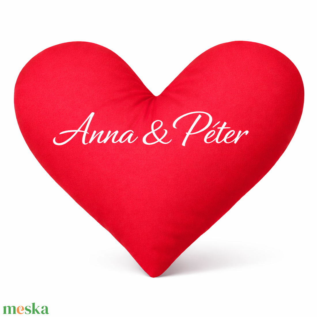 Egyedi neves szív alakú párna szerelmespároknak Valentin-napra - otthon & életmód - lakástextil - párna & párnahuzat - forma párna - Meska.hu