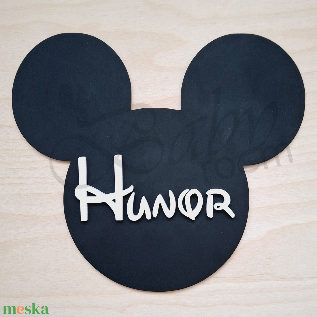 Mickey - névre szóló falidísz - baba - mama - babaszoba dekoráció - babanév dekoráció - Meska.hu