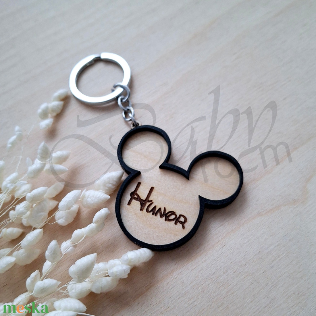 Névre szóló kulcstartó - Mickey - baba - mama - babaemlékek - baba emlékőrző - Meska.hu