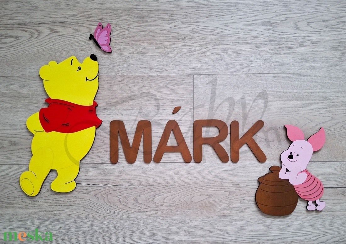 Micimackó mesefigura - baba - mama - babaszoba dekoráció - babaszoba kép - Meska.hu