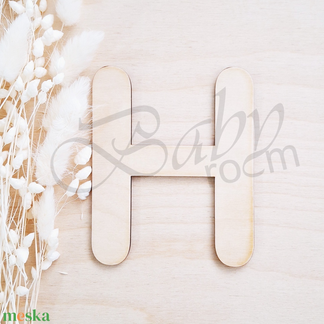 Fa betű E-H - baba - mama - babaszoba dekoráció - babanév dekoráció - Meska.hu