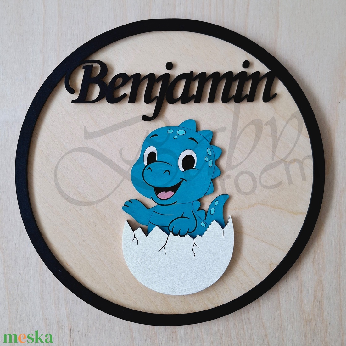 Baby dinó - baba - mama - babaszoba dekoráció - babanév dekoráció - Meska.hu