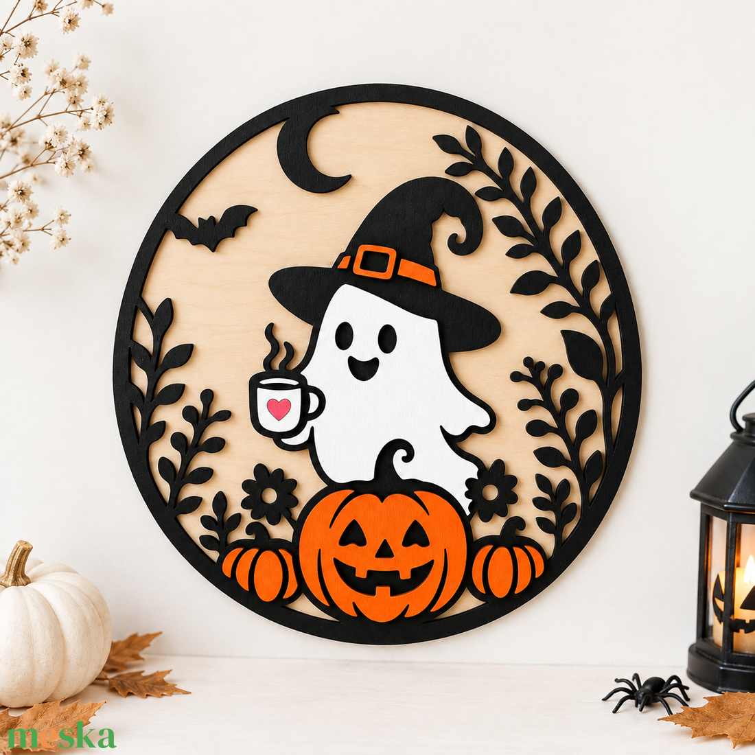 Halloween ajtódíszek - otthon & életmód - dekoráció - halloween - halloweeni ajtódíszek és ablakdíszek - Meska.hu