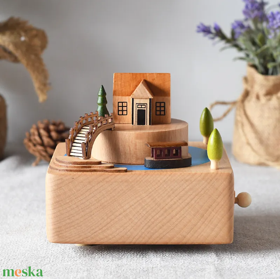 Házikó - mozgó zenedoboz - otthon & életmód - dekoráció - asztal és polc dekoráció - zenedoboz - Meska.hu Házikó - mozgó zenedoboz - otthon & életmód - dekoráció - asztal és polc dekoráció - zenedoboz - Meska.hu