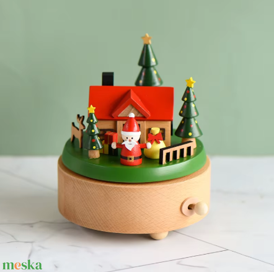 Mikulás ház - mozgó zenedoboz - otthon & életmód - dekoráció - asztal és polc dekoráció - zenedoboz - Meska.hu Mikulás ház - mozgó zenedoboz - otthon & életmód - dekoráció - asztal és polc dekoráció - zenedoboz - Meska.hu