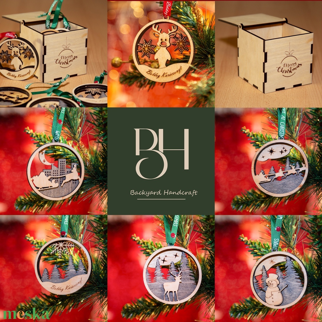 Karácsonyi ajándékdoboz - karácsony - karácsonyi ajándékozás - karácsonyi ajándékcsomagolás - Meska.hu