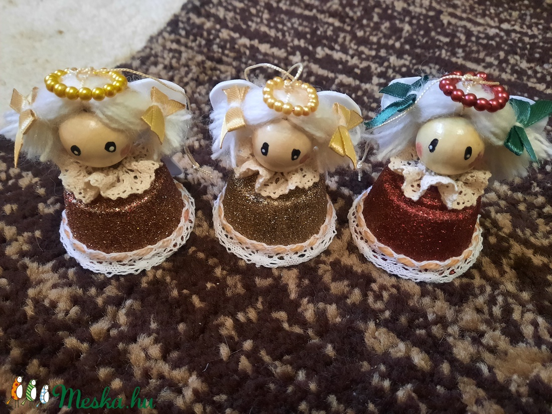 Kapszula angyalka - karácsony - karácsonyi lakásdekoráció - karácsonyfadíszek - Meska.hu
