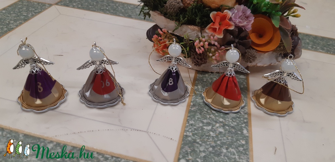 Kapszula angyalka - karácsony - adventi díszek - Meska.hu