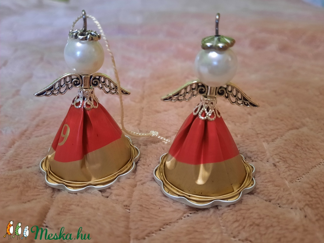 Kapszula angyalka - karácsony - karácsonyi lakásdekoráció - karácsonyfadíszek - Meska.hu