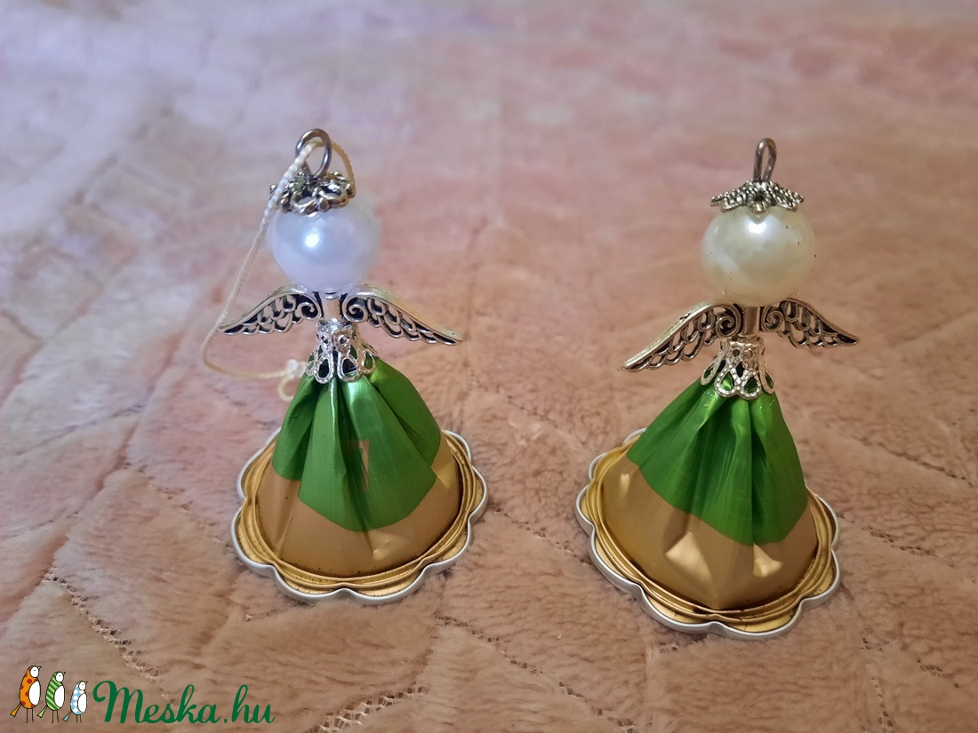 Kapszula angyalka - karácsony - karácsonyi lakásdekoráció - karácsonyfadíszek - Meska.hu