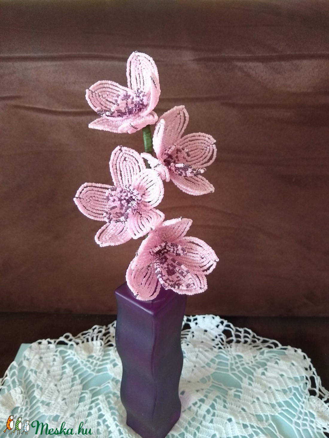 Csónakorchidea gyöngyből - - Meska.hu Csónakorchidea gyöngyből - - Meska.hu