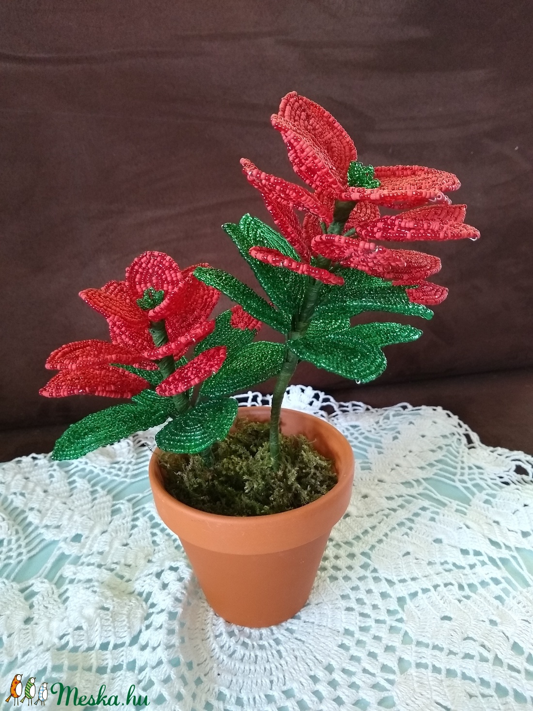 Virág gyöngyből   - otthon & életmód - dekoráció - Meska.hu