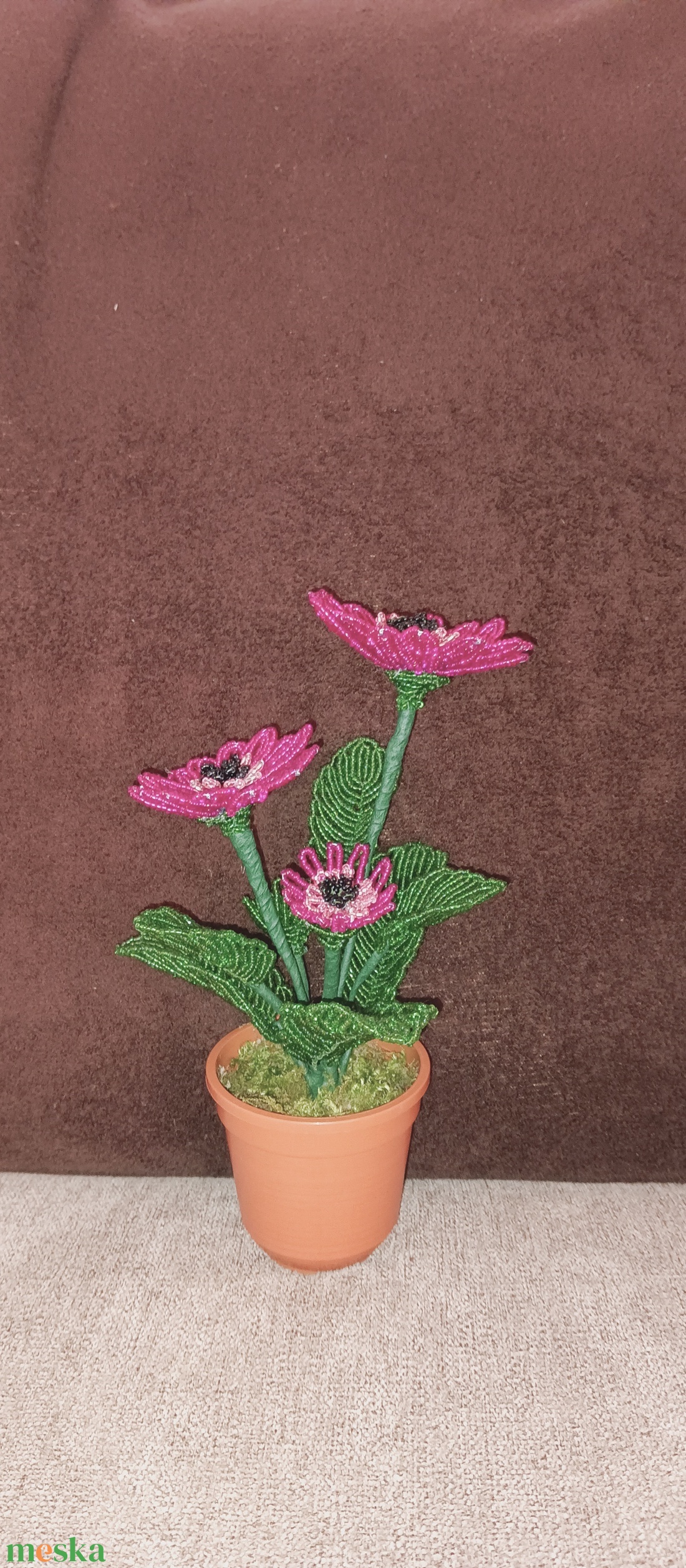 Gerbera virág gyöngyből - otthon & életmód - dekoráció - virágdísz és tartó - virágbox, virágdoboz - Meska.hu Gerbera virág gyöngyből - otthon & életmód - dekoráció - virágdísz és tartó - virágbox, virágdoboz - Meska.hu