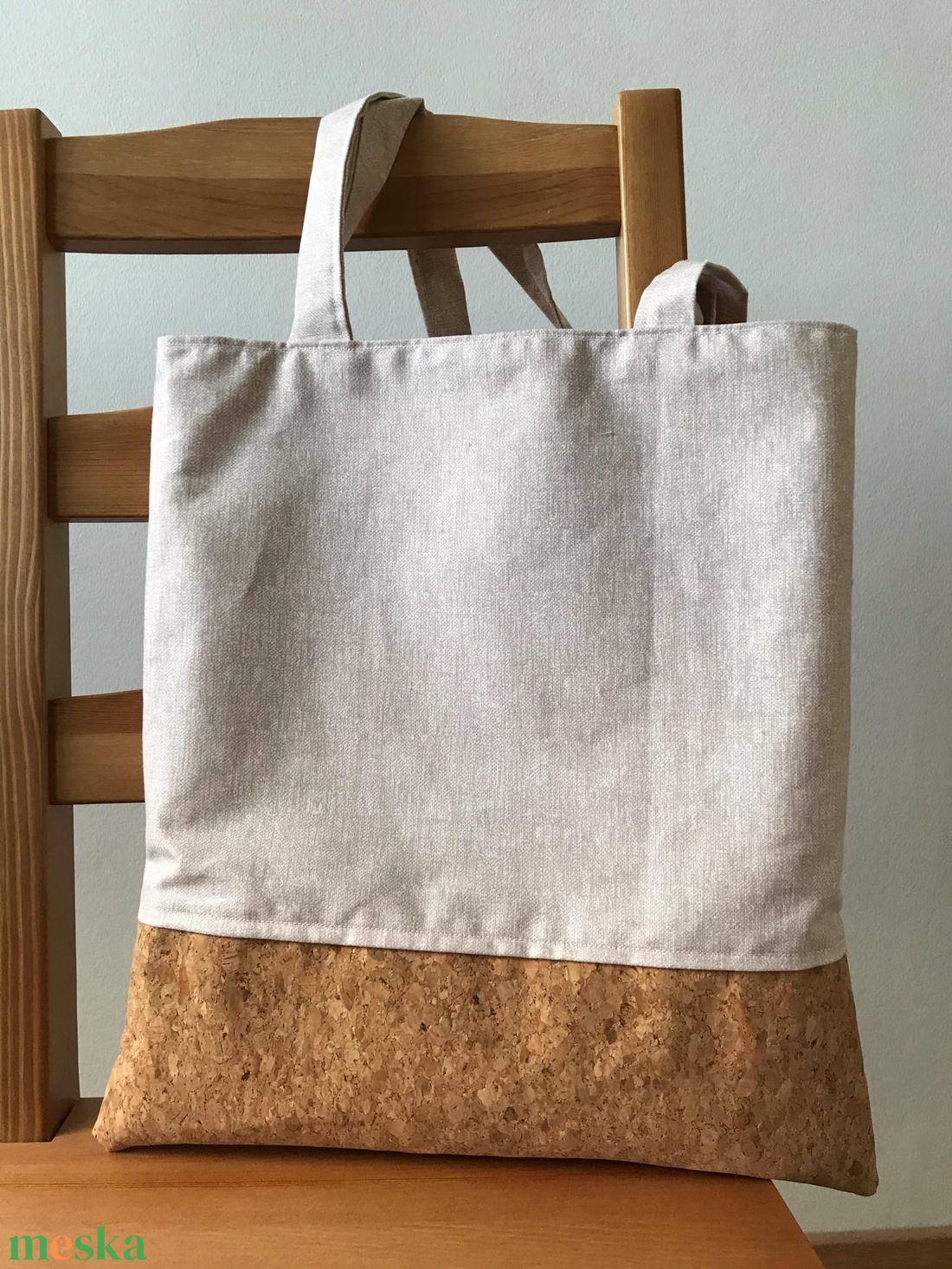 Bézs vászonszatyor parafa betéttel - táska & tok - bevásárlás & shopper táska - shopper, textiltáska, szatyor - Meska.hu Bézs vászonszatyor parafa betéttel - táska & tok - bevásárlás & shopper táska - shopper, textiltáska, szatyor - Meska.hu
