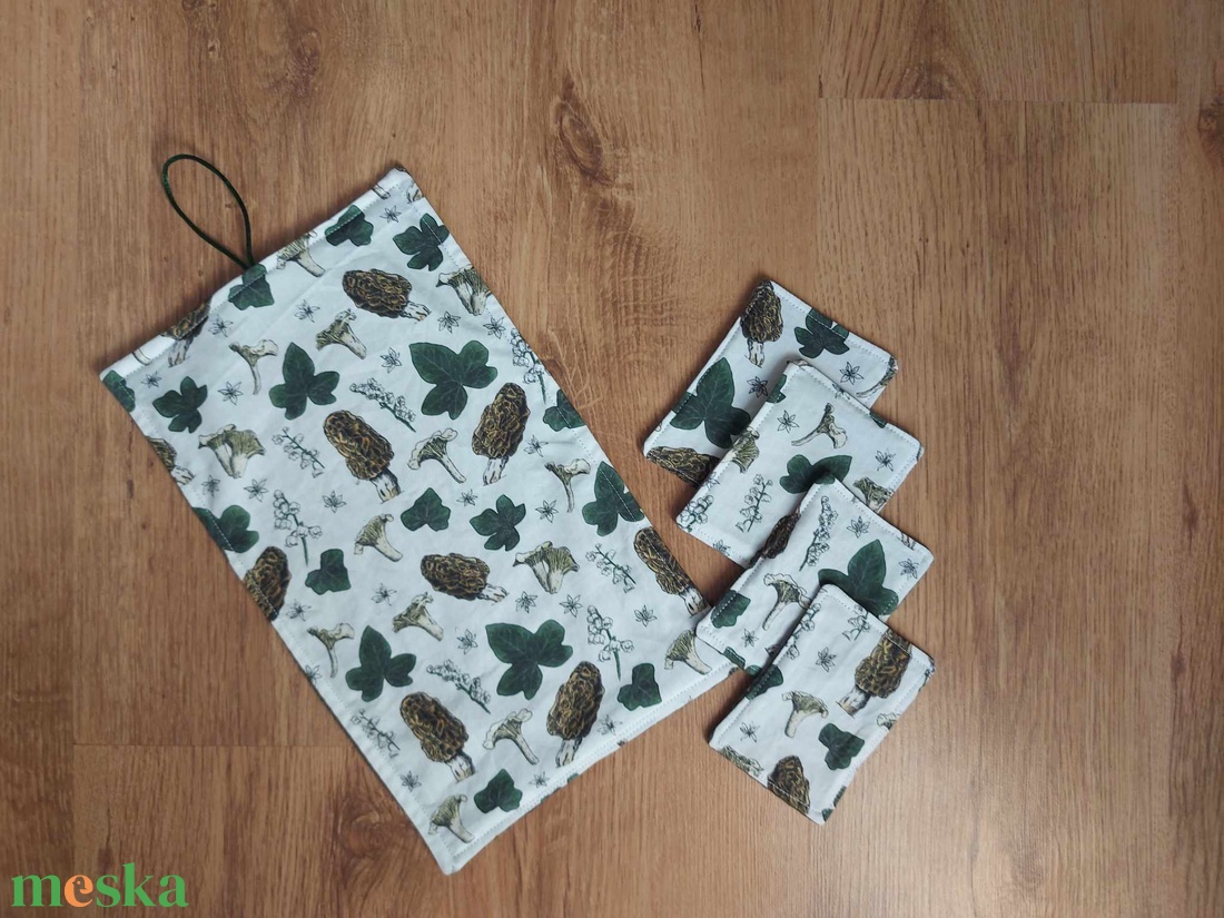 Mini (arc)tisztító csomag - erdei mintával - otthon & életmód - konyhafelszerelés, tálalás - konyhai textil - konyharuha & törlőkendő - Meska.hu