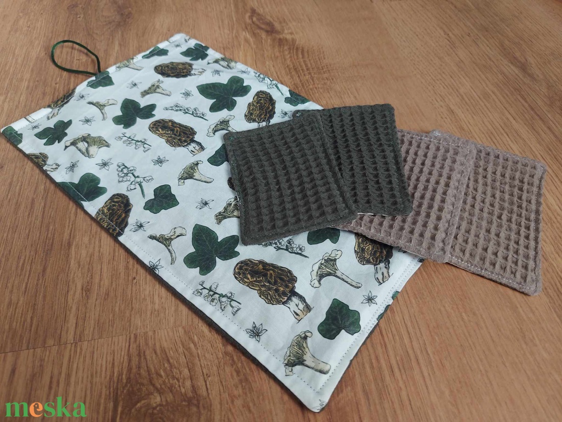 Mini (arc)tisztító csomag - erdei mintával - otthon & életmód - konyhafelszerelés, tálalás - konyhai textil - konyharuha & törlőkendő - Meska.hu