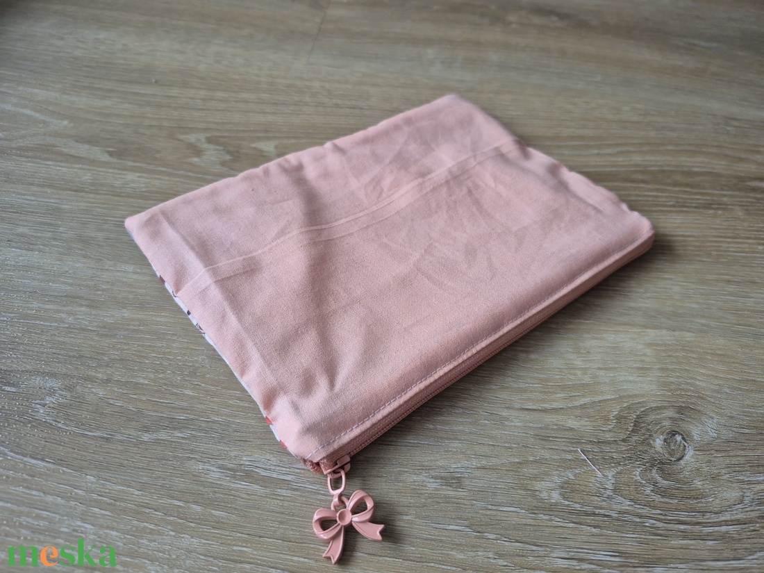 Madármintás pamut nesszeszer - masnis cipzárral - táska & tok - neszesszer - Meska.hu