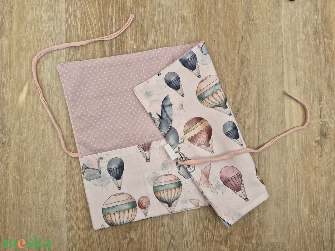 Mintás-pöttyös tároló, tok  - otthon & életmód - papír, írószer - tolltartó & ceruzatekercs - Meska.hu