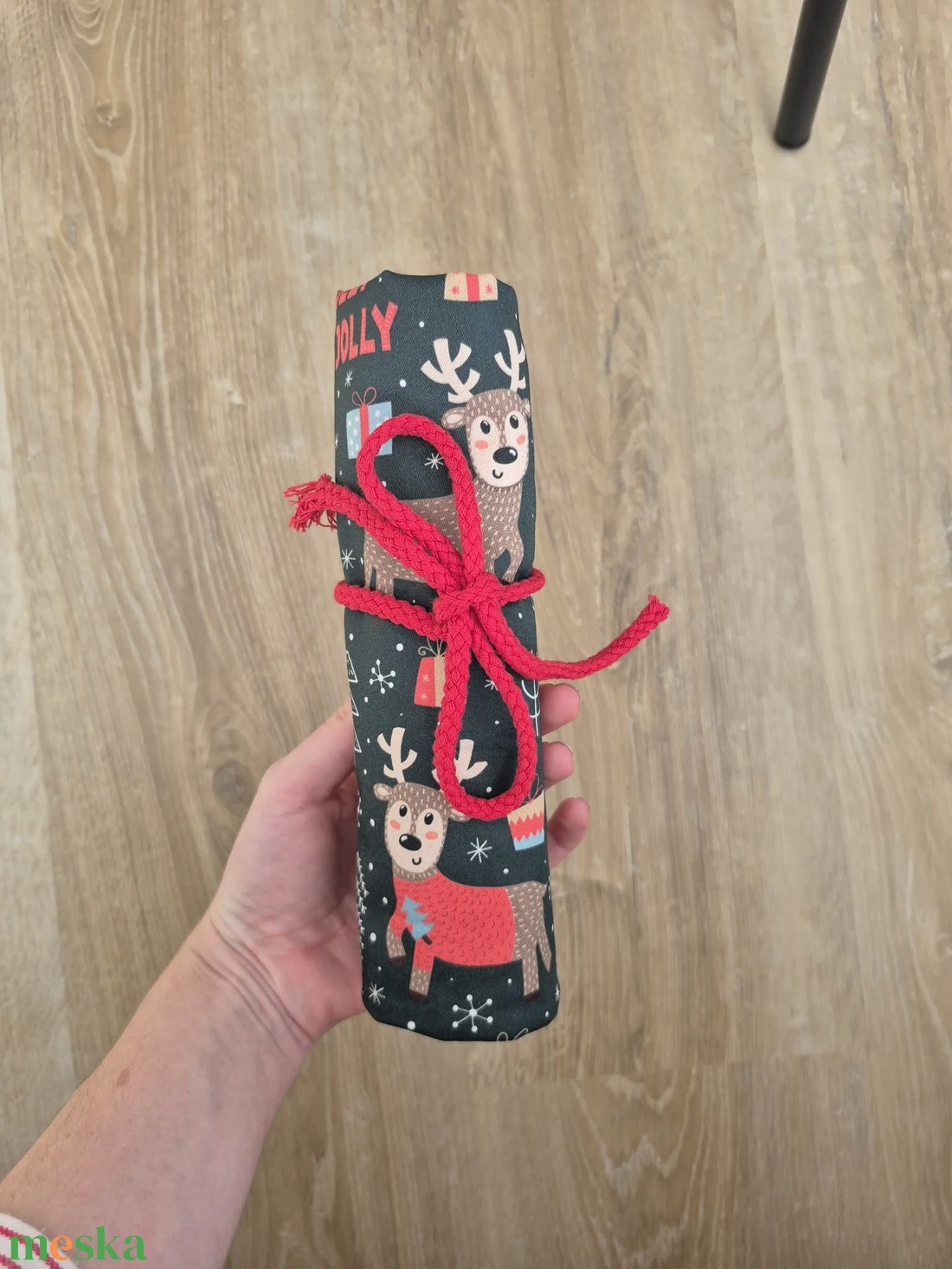 Rénszarvasos ceruzatartó, tok  - otthon & életmód - papír, írószer - tolltartó & ceruzatekercs - Meska.hu