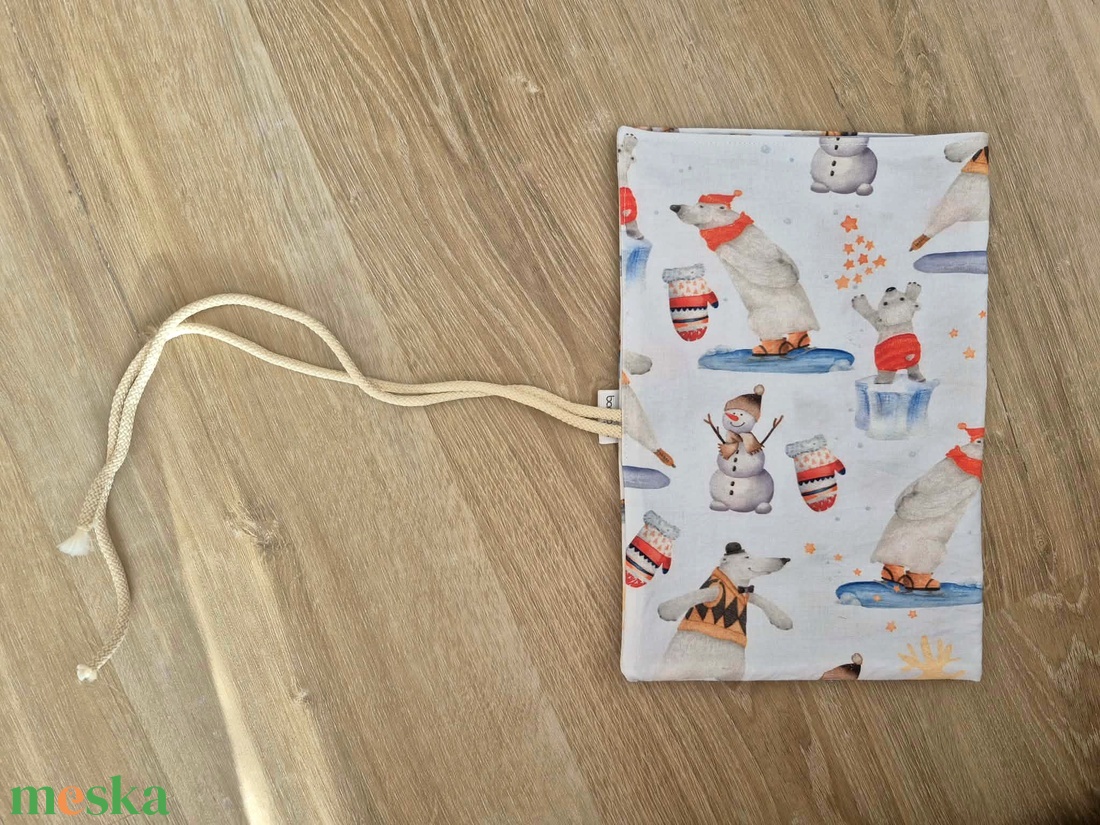 Jegesmedve mintás ceruzatekercs, ceruzatartó, tok  - otthon & életmód - papír, írószer - tolltartó & ceruzatekercs - Meska.hu