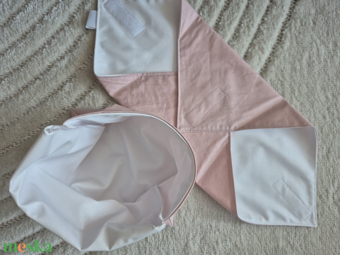 Rózaszín újraszalvéta és snack tasak, belül vízzáró réteggel - táska & tok - uzsonna- & ebéd tartó - szendvics csomagoló - Meska.hu