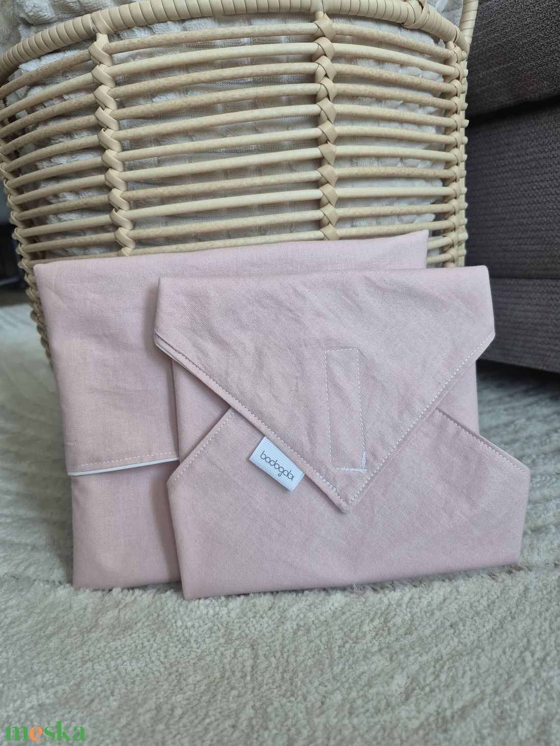 Rózaszín újraszalvéta és snack tasak, belül vízzáró réteggel - táska & tok - uzsonna- & ebéd tartó - szendvics csomagoló - Meska.hu