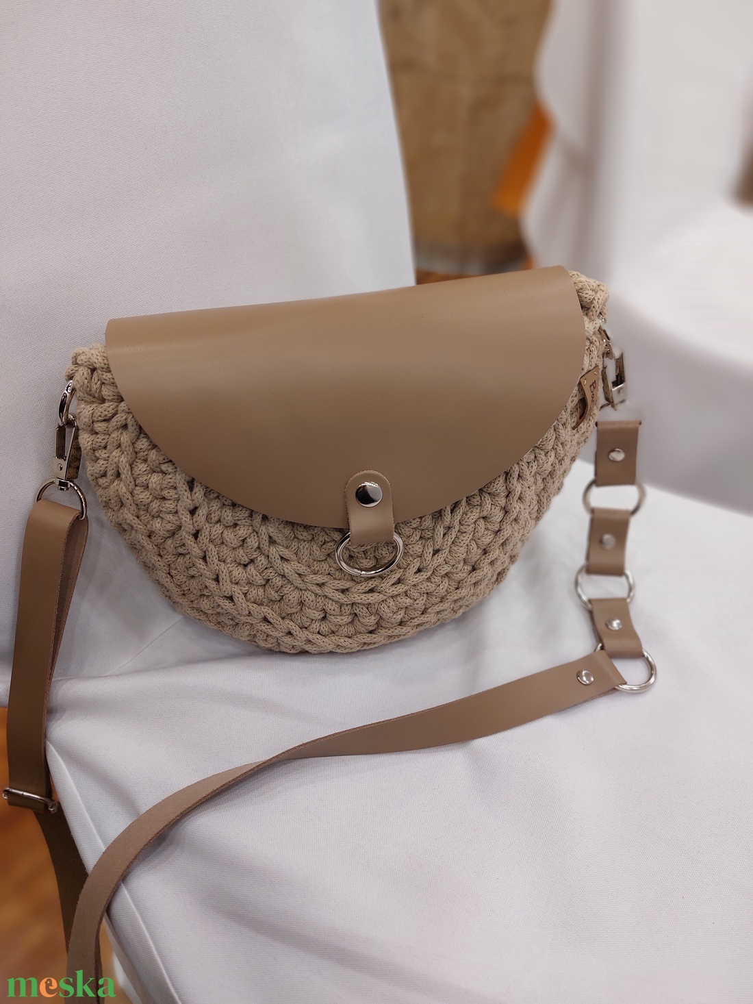 Crossbody karikákkal - esküvő - kiegészítők - táska - Meska.hu