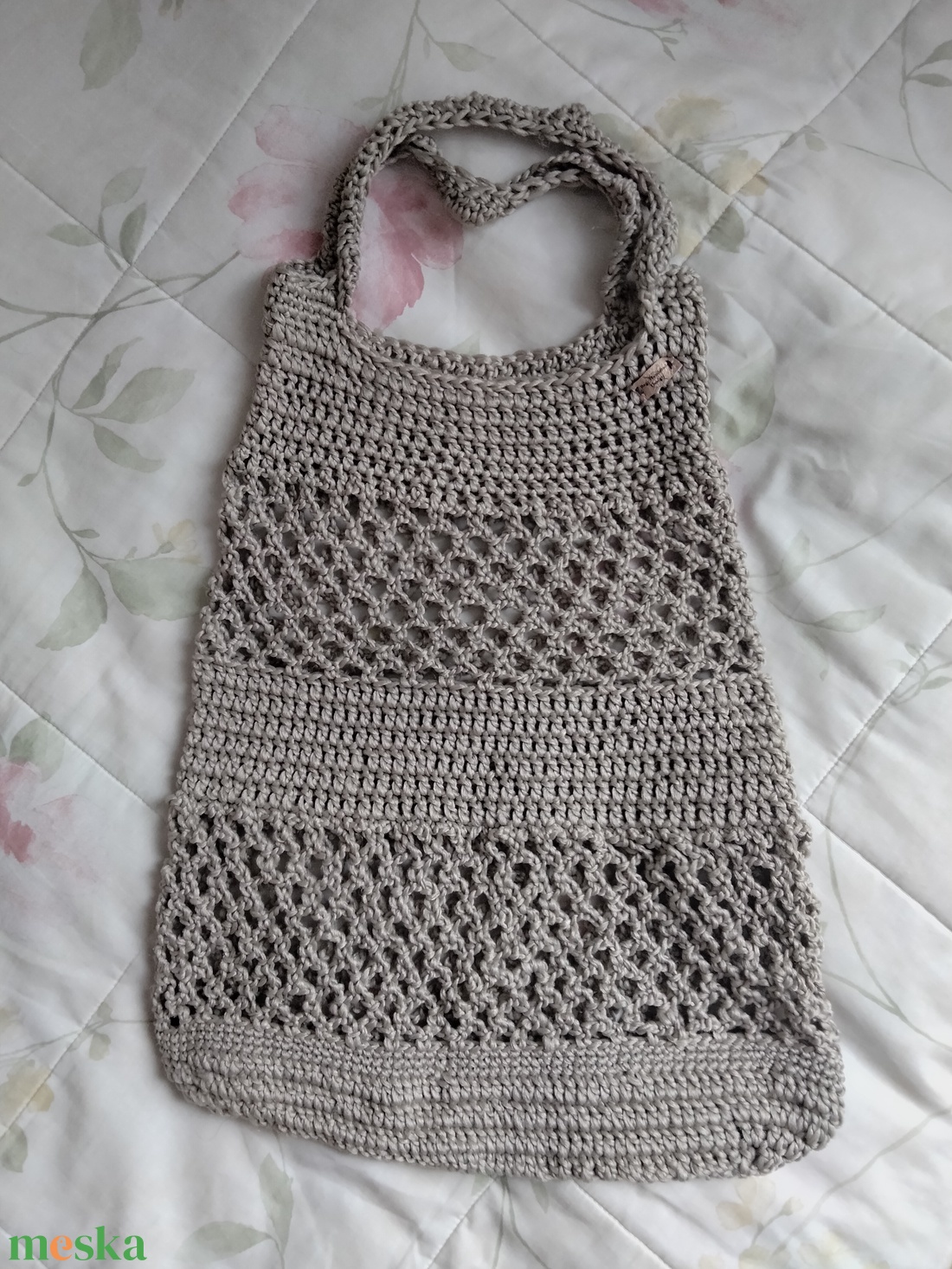 Horgolt egyedi táska, bevásárló táska - táska & tok - kézitáska & válltáska - nagy pakolós táska - Meska.hu