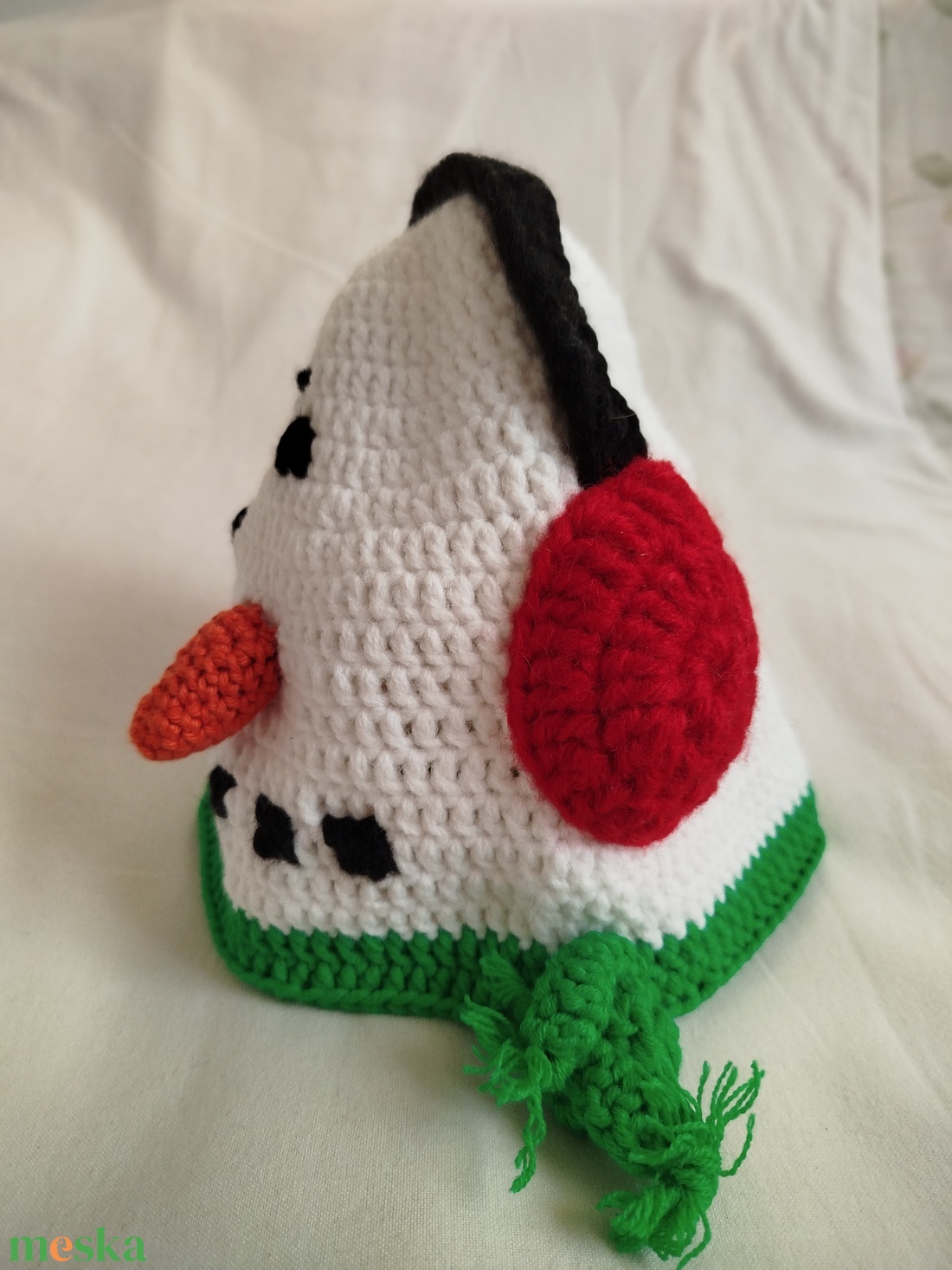 Horgolt gyereksapka - Hóember figurás   - ruha & divat - sál, sapka, kendő - sapka - Meska.hu