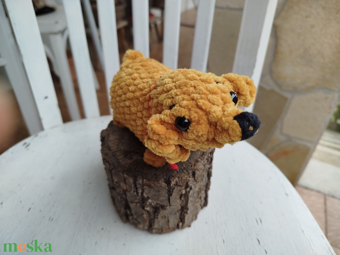 Horgolt kis kutya - játék & sport - plüssállat & játékfigura - plüss dínók - Meska.hu