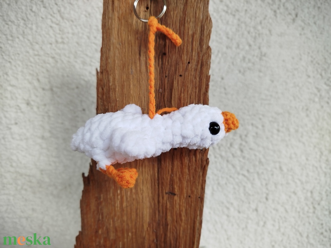 Horgolt kulcstartó - Liba figurás - táska & tok - kulcstartó & táskadísz - kulcstartó - Meska.hu
