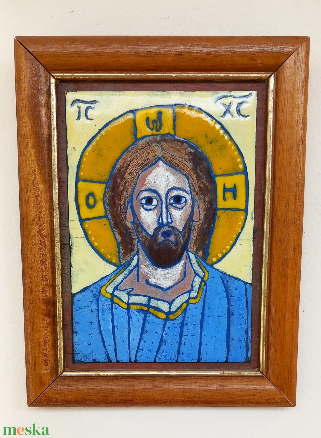 Tűzzománc kép  Krisztus - művészet - festmény - tűzzománc - Meska.hu