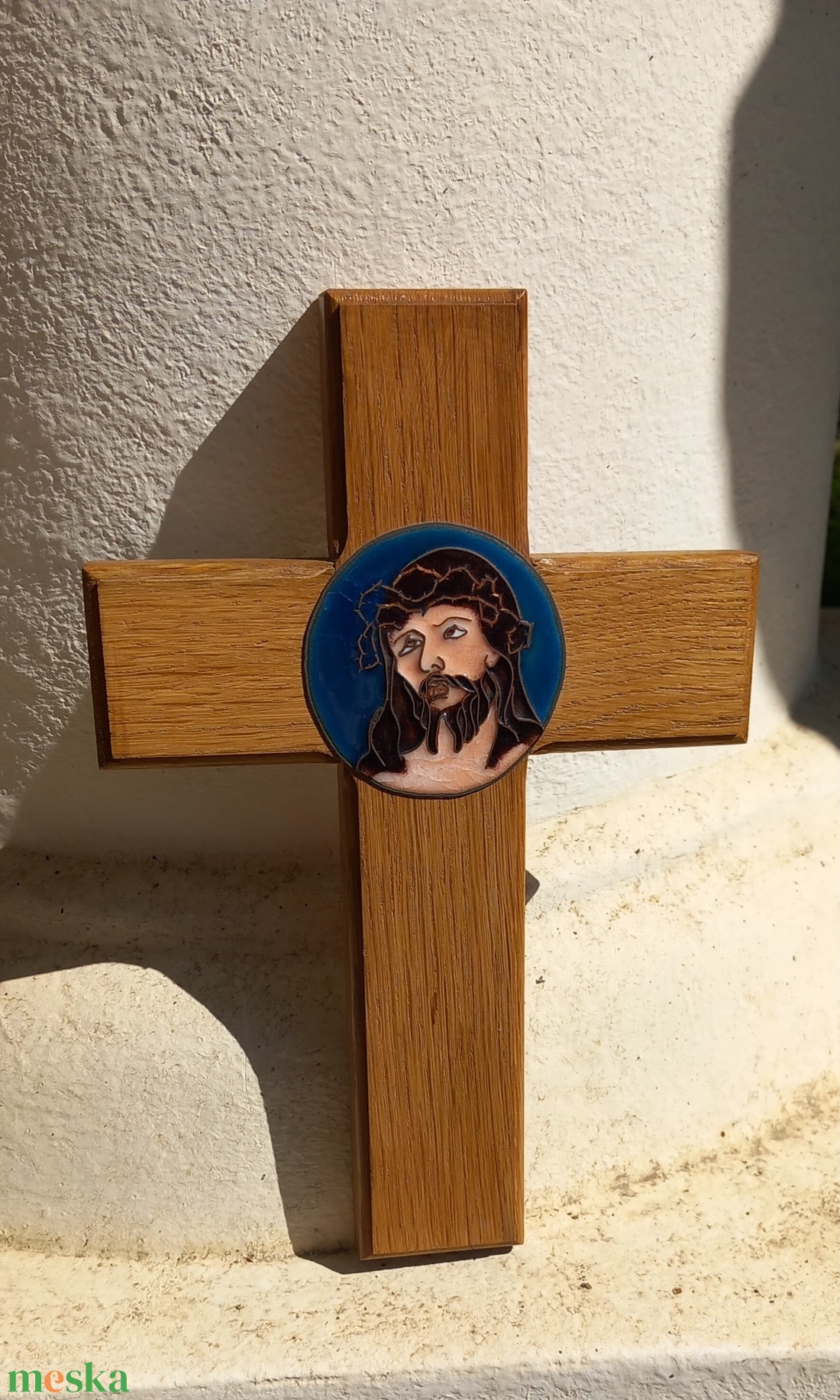  tűzzománc kereszt - otthon & életmód - dekoráció - fali és függő dekoráció - falra akasztható dekor - Meska.hu