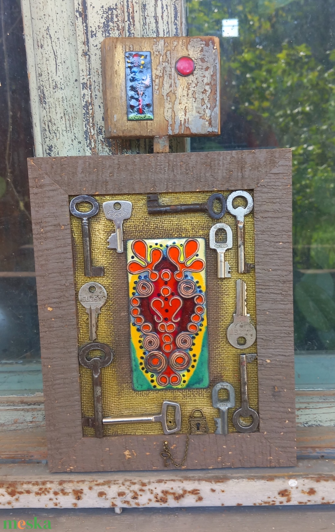 Kulcsfigura zománc és vegyes tecnika  - otthon & életmód - dekoráció - kép & falikép - 3d képek - Meska.hu