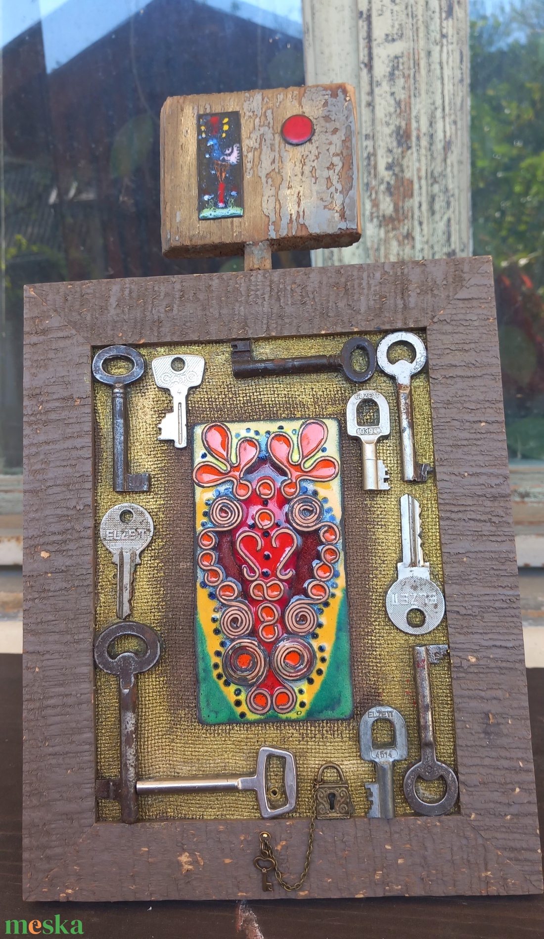 Kulcsfigura zománc és vegyes tecnika  - otthon & életmód - dekoráció - kép & falikép - 3d képek - Meska.hu