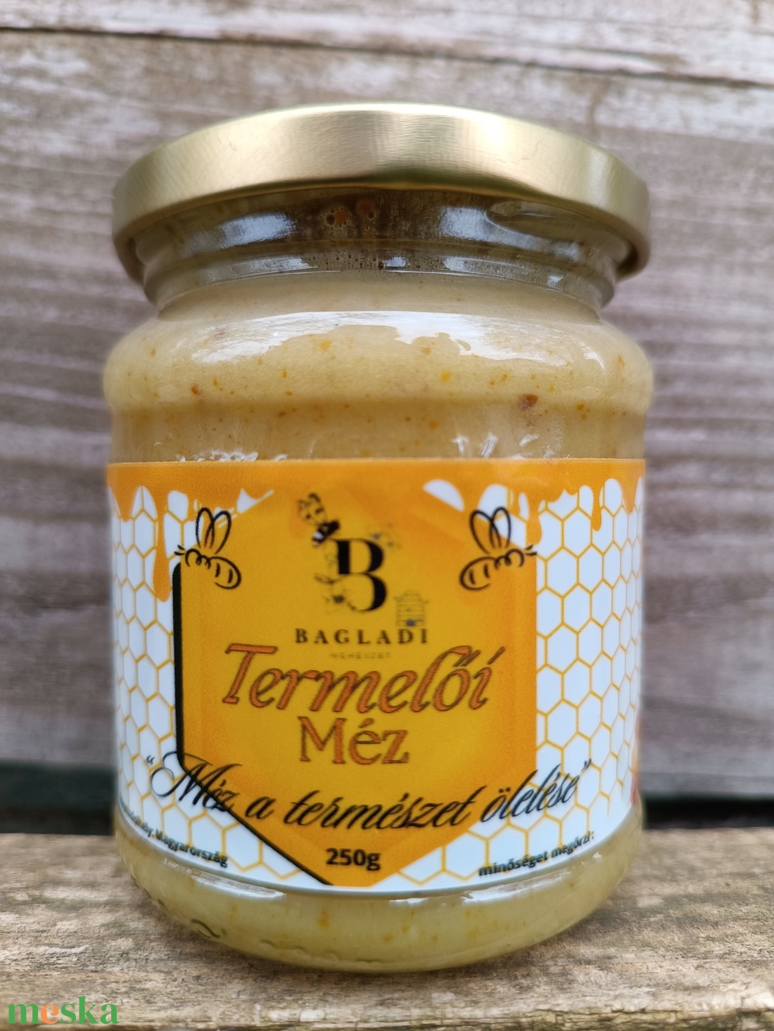 Virágporos krémméz (250g) � Természetes immunerősítő kúra, krémesített textúra - élelmiszer - méz & propolisz - Meska.hu