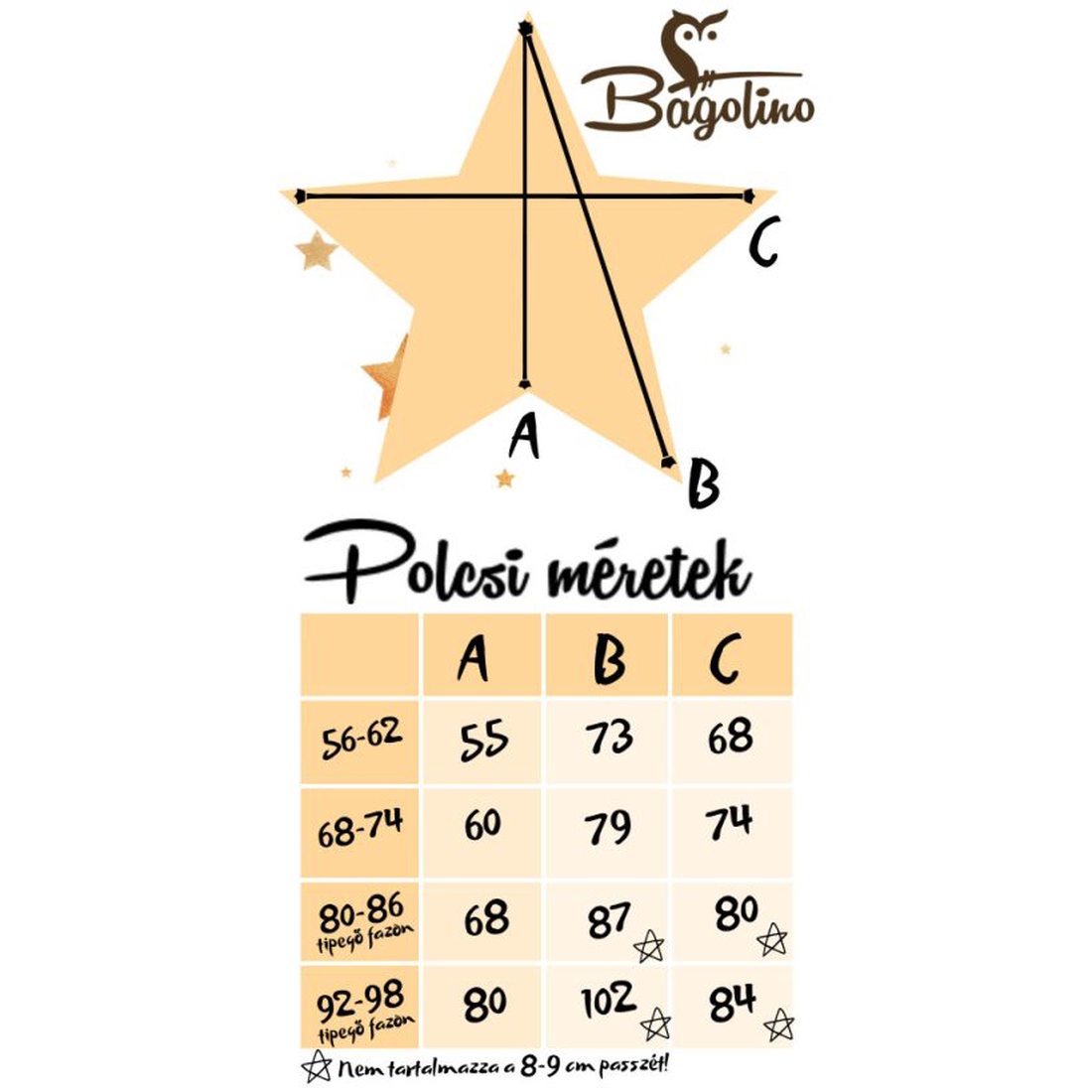 Őszi-tavaszi classic/soft csillag bézs - baba - mama - babaruházat - tipegőhálózsák - Meska.hu