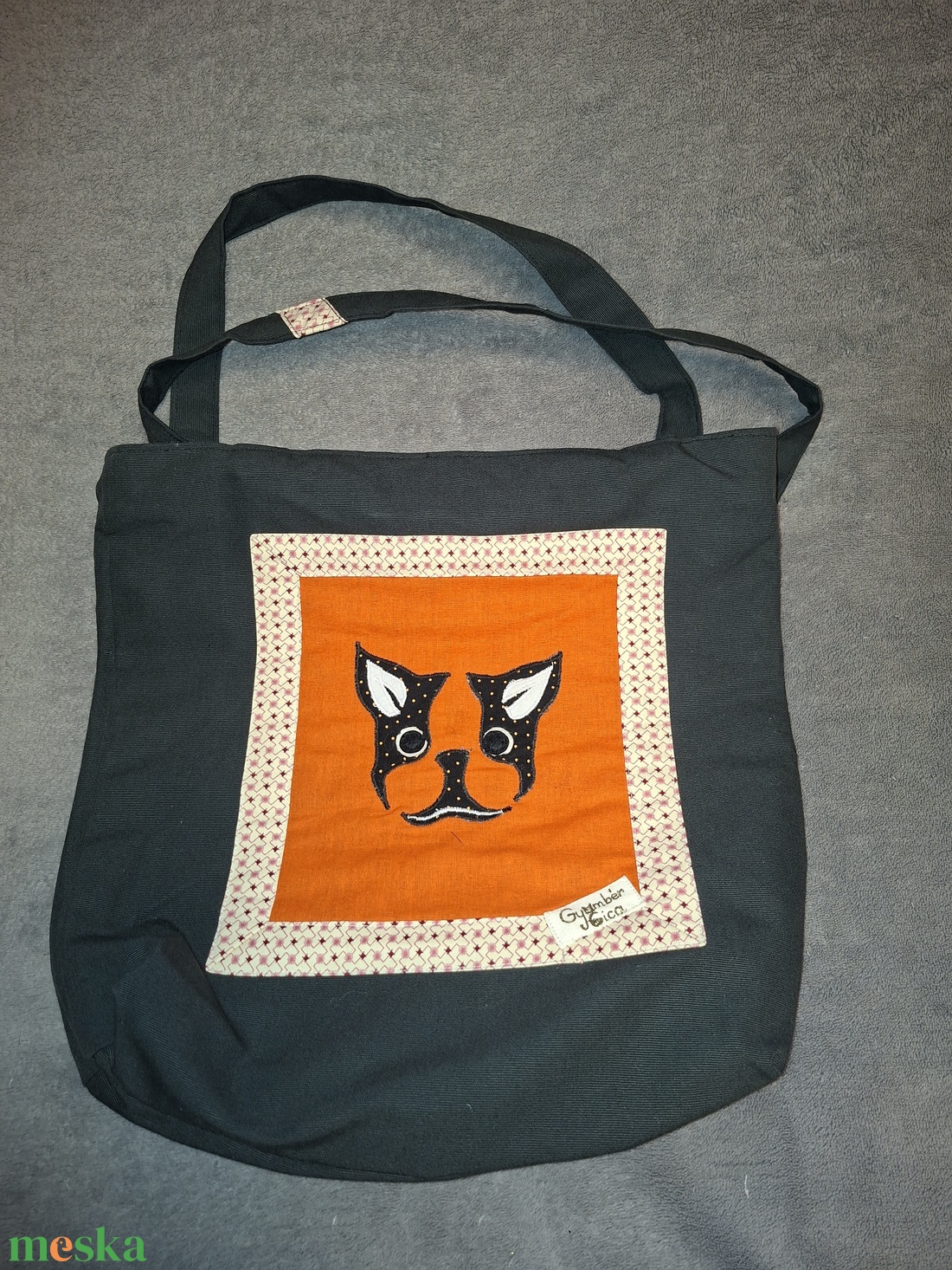 Bulldog shopper - táska & tok - bevásárlás & shopper táska - shopper, textiltáska, szatyor - Meska.hu
