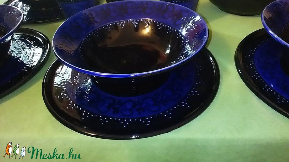20 db-os kék étkészlet -  - Meska.hu