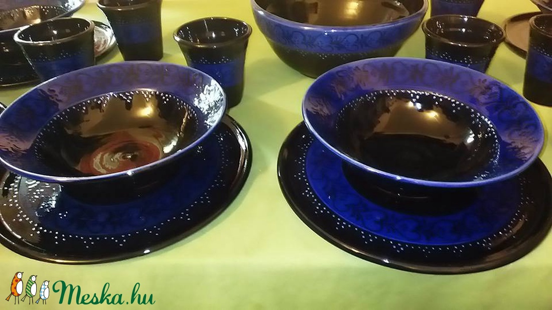 20 db-os kék étkészlet -  - Meska.hu