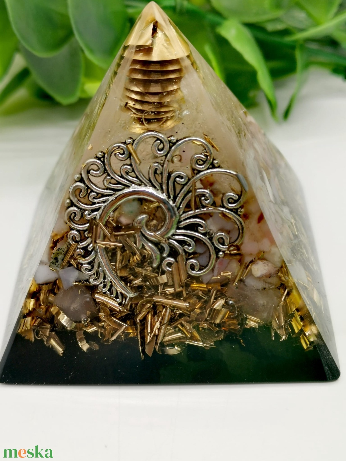 Főnix tündöklése -Orgonit-sungit piramis  - otthon & életmód - dekoráció - spiritualitás - orgonit piramis - Meska.hu