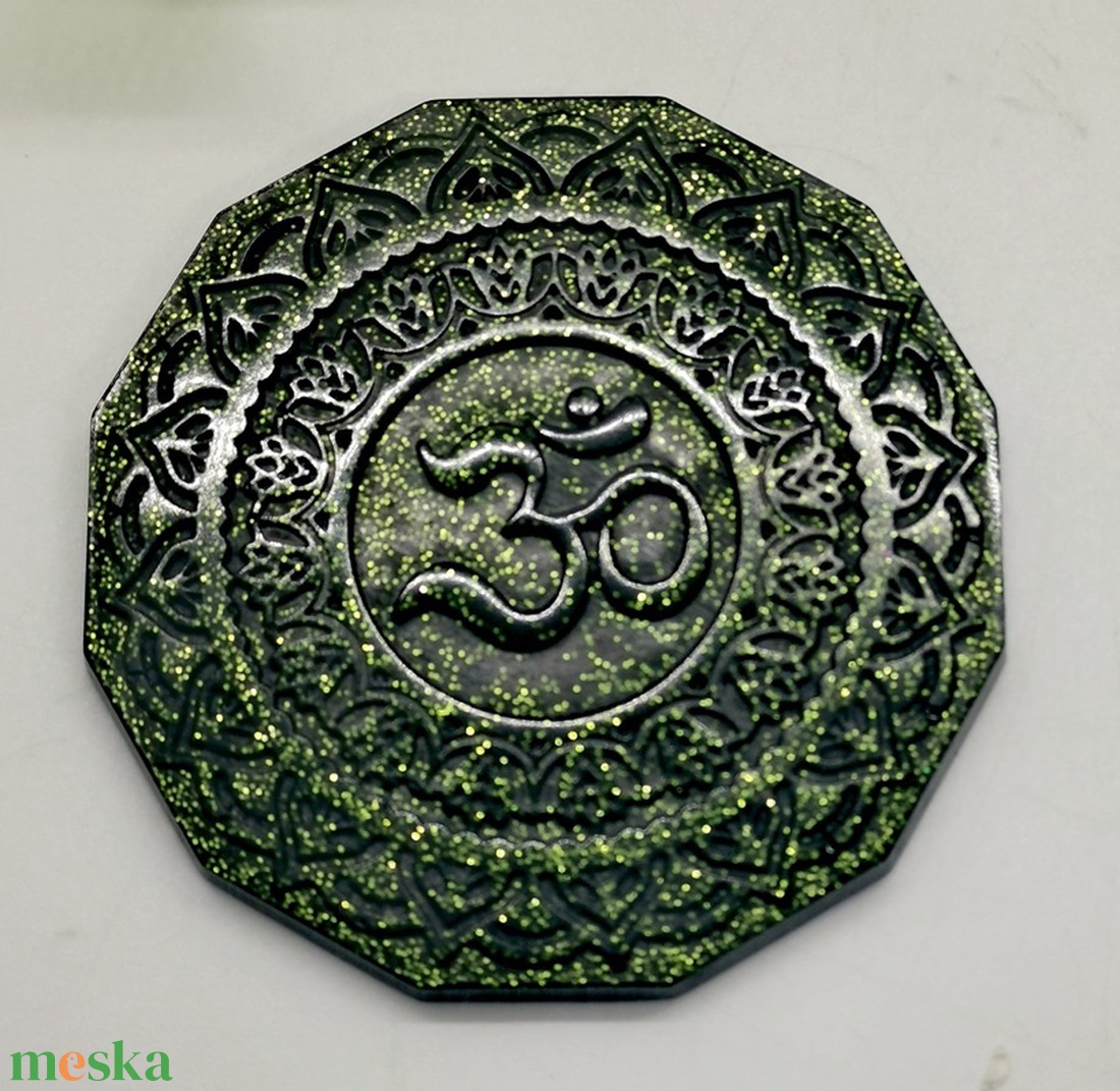 Mandala ragasztható shungit érme  - otthon & életmód - dekoráció - spiritualitás - orgonit piramis - Meska.hu