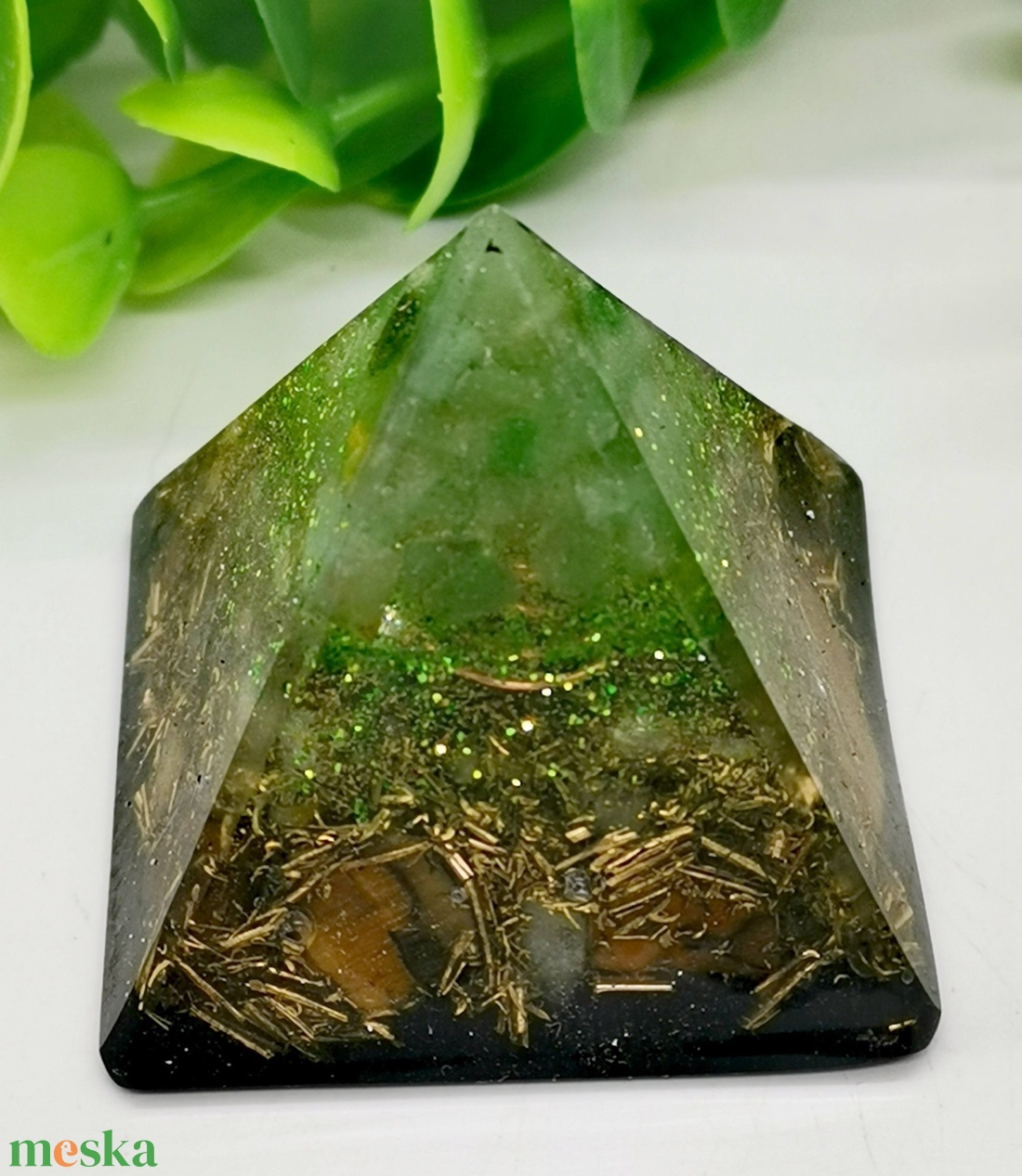  Nyugalom, bőség Sungit-Orgonit piramis  - otthon & életmód - dekoráció - spiritualitás - orgonit piramis - Meska.hu