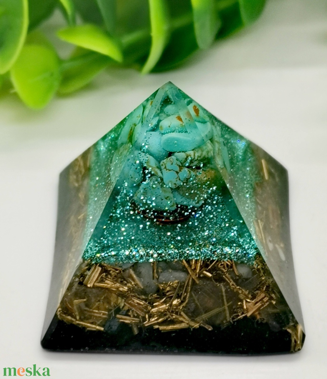 Jó  kommunikáció, bátorság, önbizalom- Sungit-Orgonit piramis - otthon & életmód - dekoráció - spiritualitás - orgonit piramis - Meska.hu