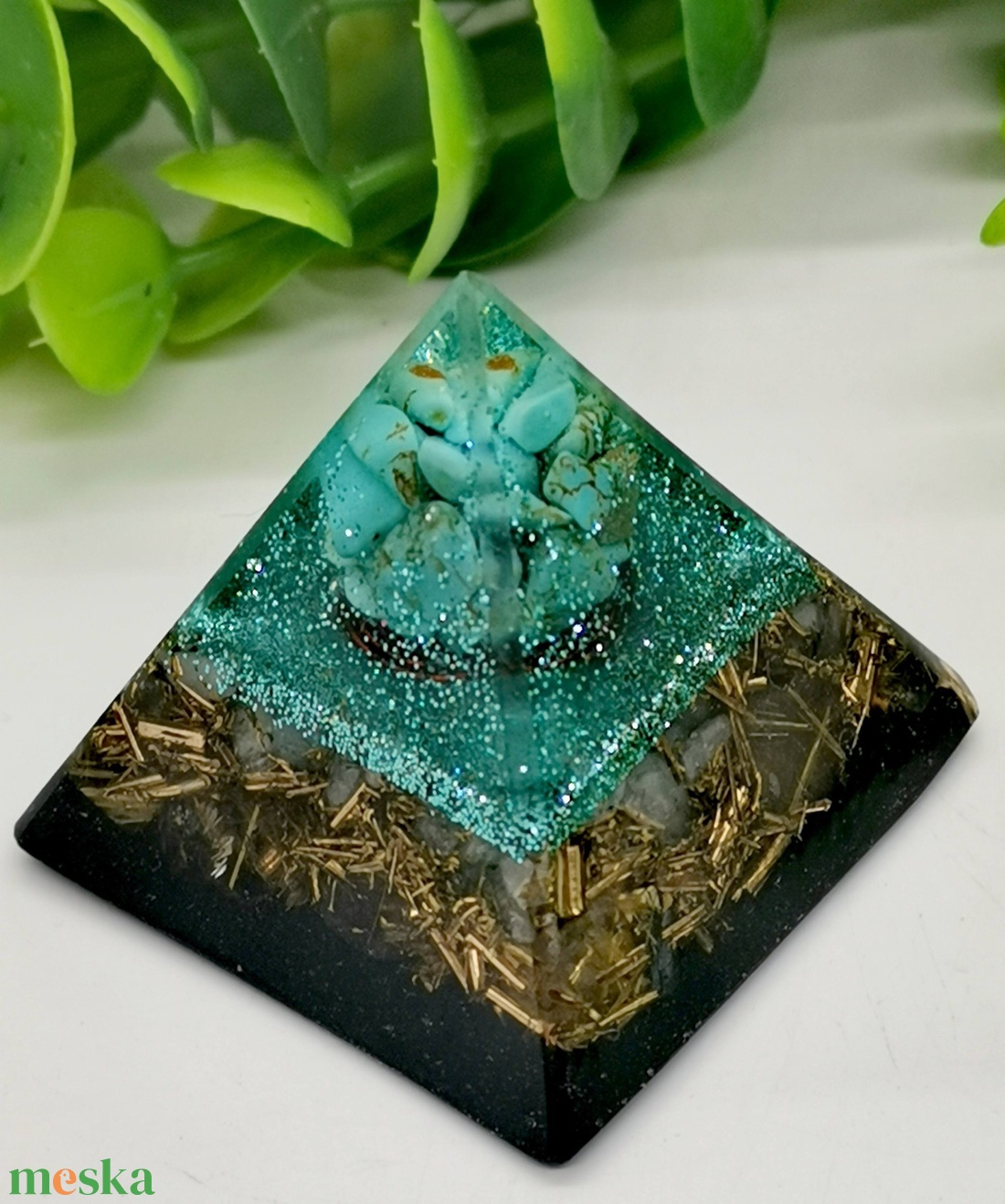 Jó  kommunikáció, bátorság, önbizalom- Sungit-Orgonit piramis - otthon & életmód - dekoráció - spiritualitás - orgonit piramis - Meska.hu