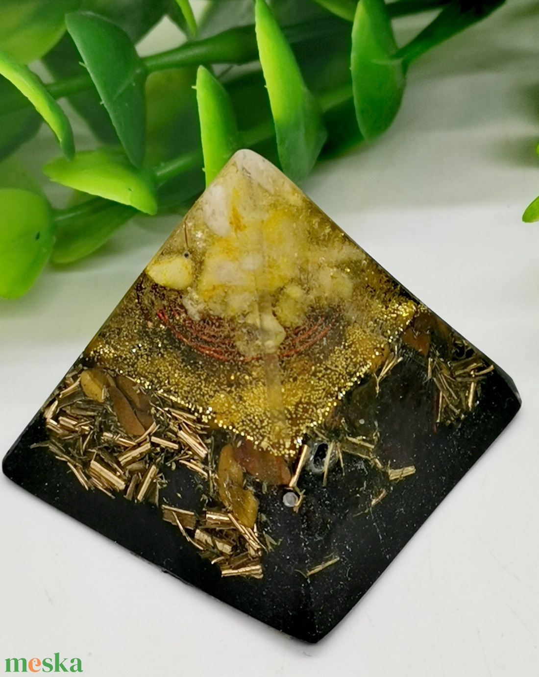 Bőségvonzó- Sungit-Orgonit piramis - otthon & életmód - dekoráció - spiritualitás - orgonit piramis - Meska.hu