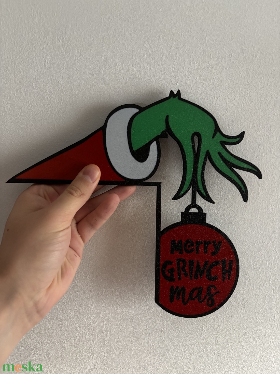Merry Grinchmas karácsonyi ajtókeret dekoráció - karácsony - adventi díszek - adventi ajtódísz - Meska.hu